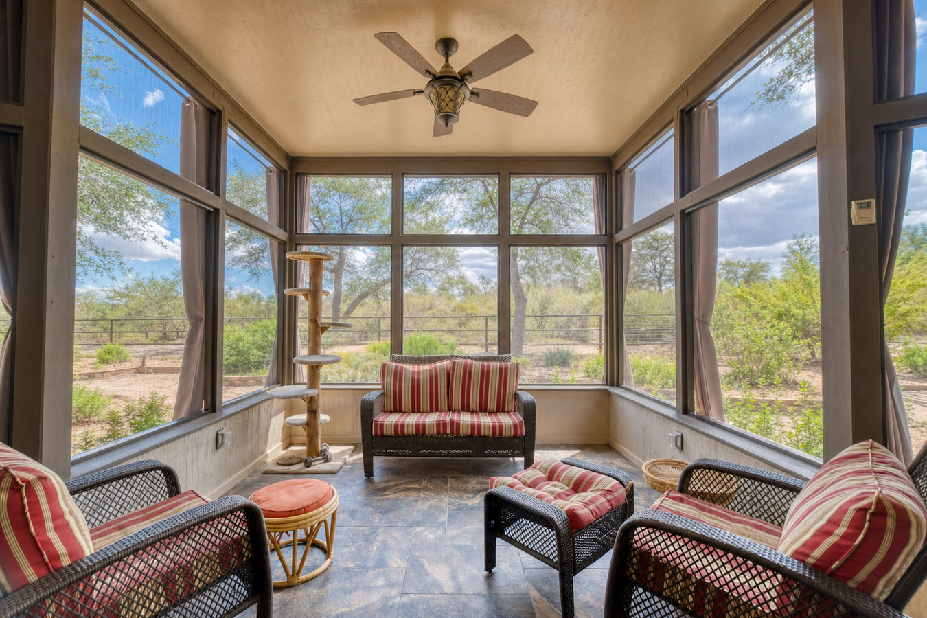 Screened-in porches and screened decks